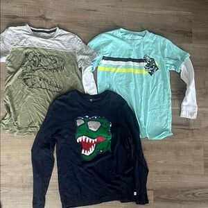 The Children's Place Aqua Layered-Look Long Sleeve Tee with Stripe Accent